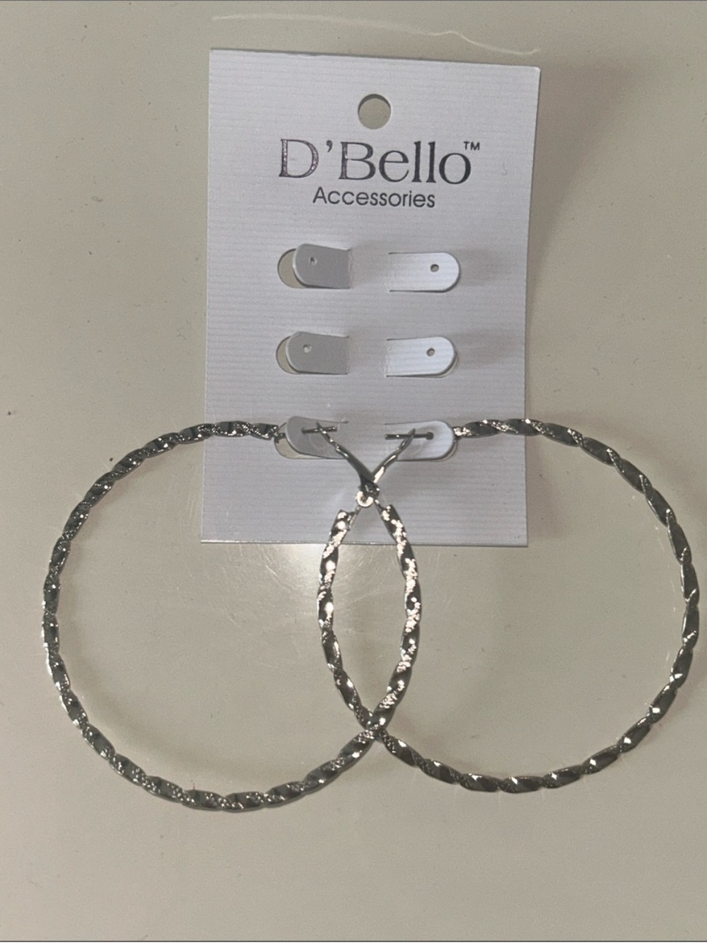 Silver Twisted Hoop Earrings - Women's Accessories NWT